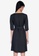 ZALORA BASICS black Puff Sleeves Knee Length Dress D99E6AA7CF500FGS_2