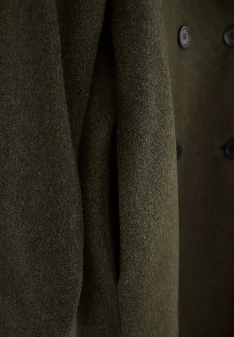 Khaki Oversize Large Size Coat Tbbaw23Kb00002