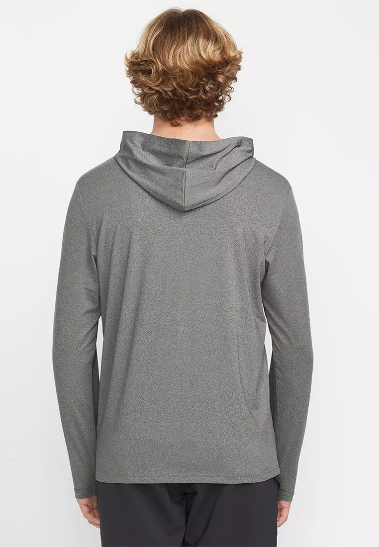 MTG MODSTONE LOOSE ZIP LONG SLEEVE RASHGUARD HEATHER GREY