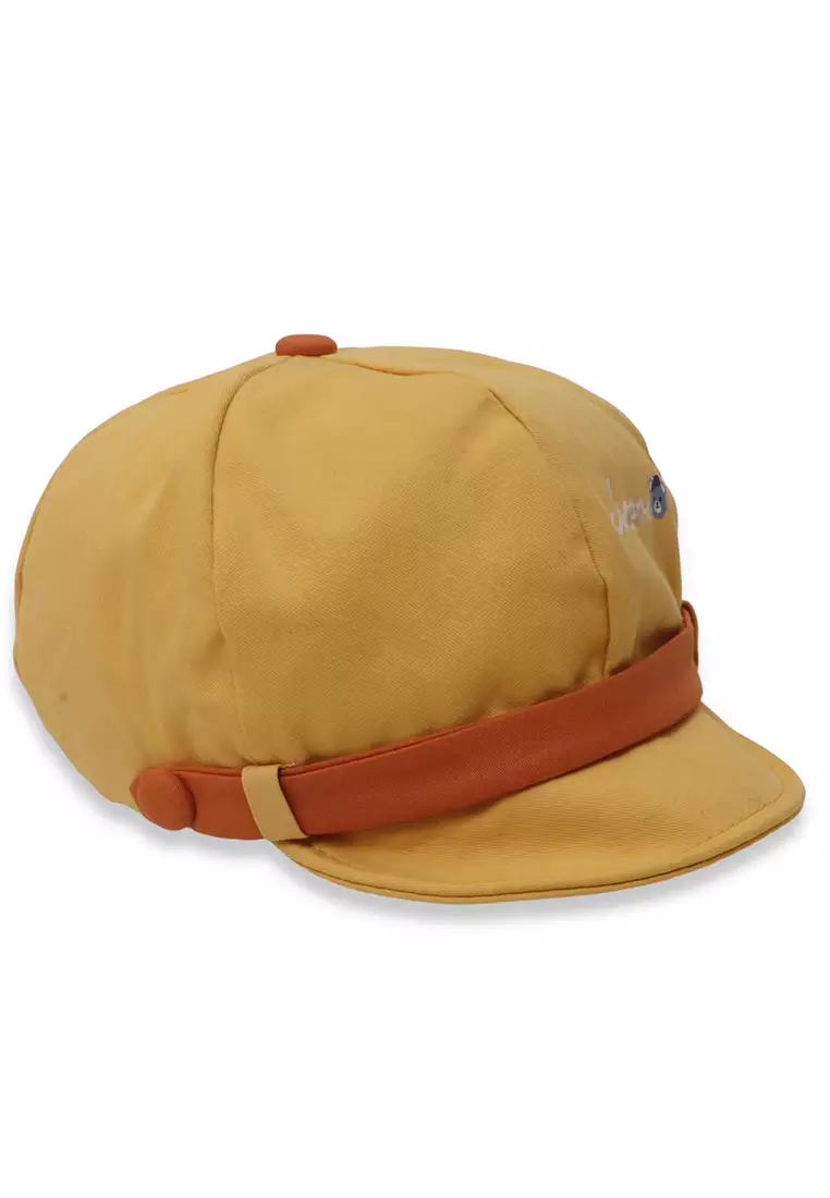 Otieno Aksesoris Fashion Topi Beret Anak Unisex Funny Design Kids Hat Material Cotton ORIGINAL - Yellow