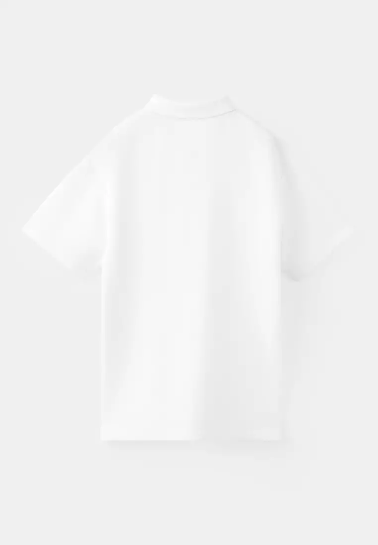 Ribbed Cotton Polo Shirt