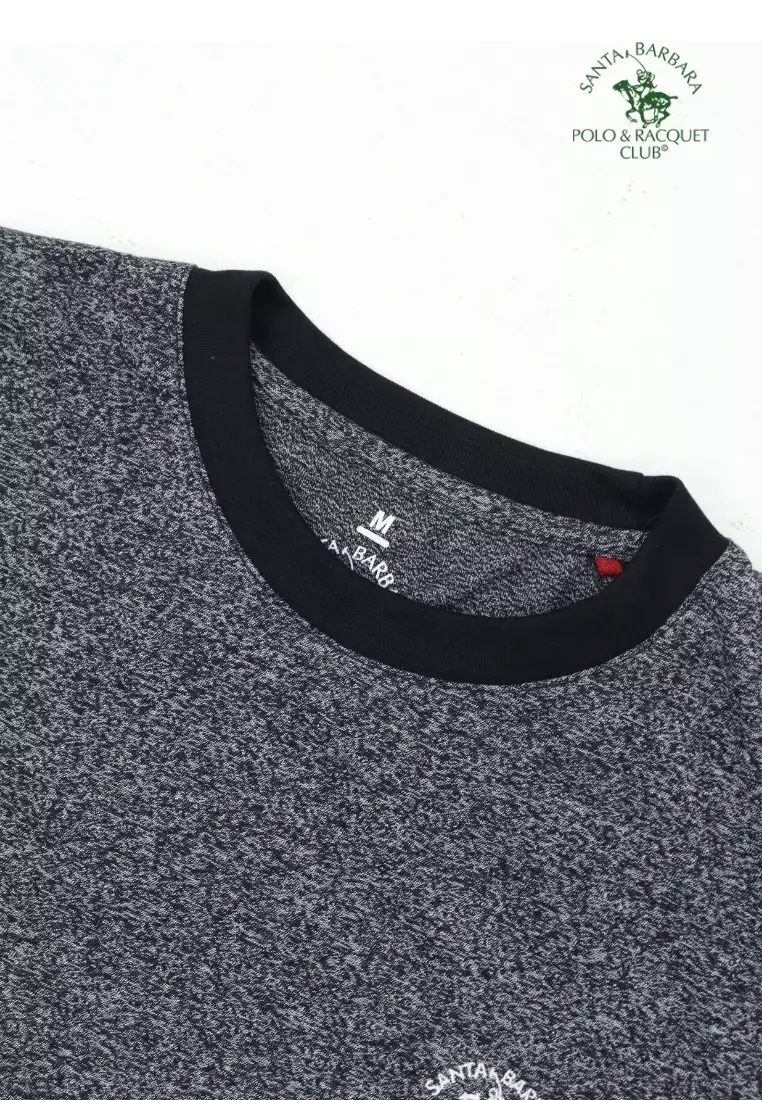 Plain Casual Cotton T-shirt with Embroidery logo on Chest