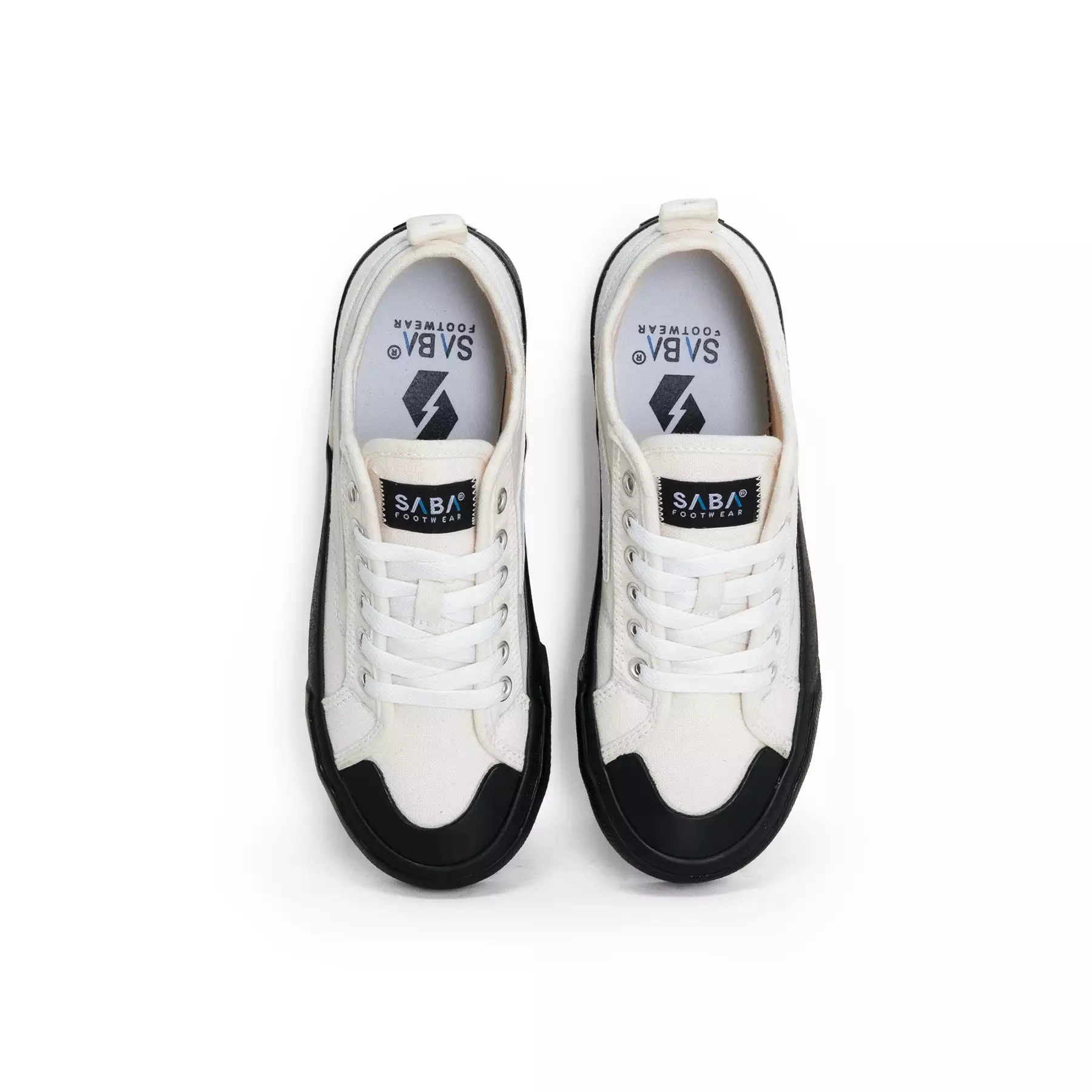 SABA Veron Off White Black - Sepatu Sneakers Casual Pria Wanita