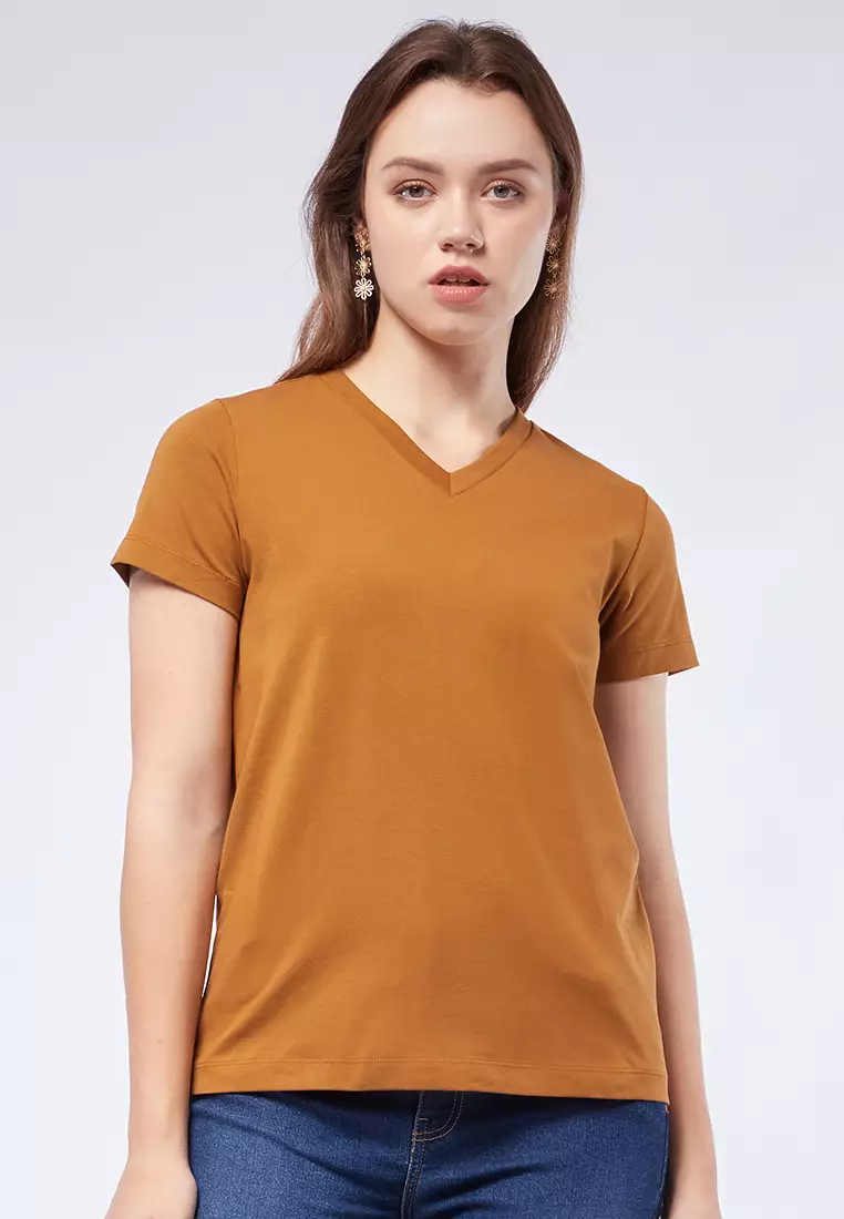 Jual Executive Basic V-Neck Cotton T-Shirt Original 2025 ZALORA