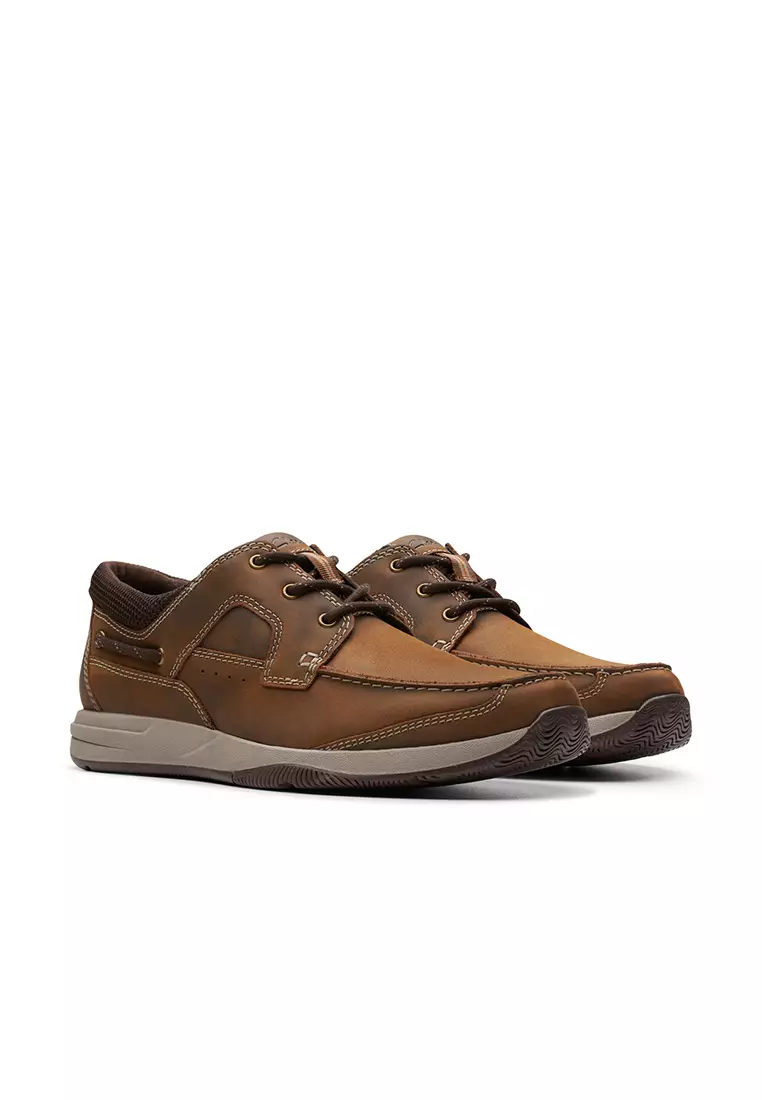 Buy Clarks Mens Sailview Lace Beeswax Leather 2026 Online | ZALORA
