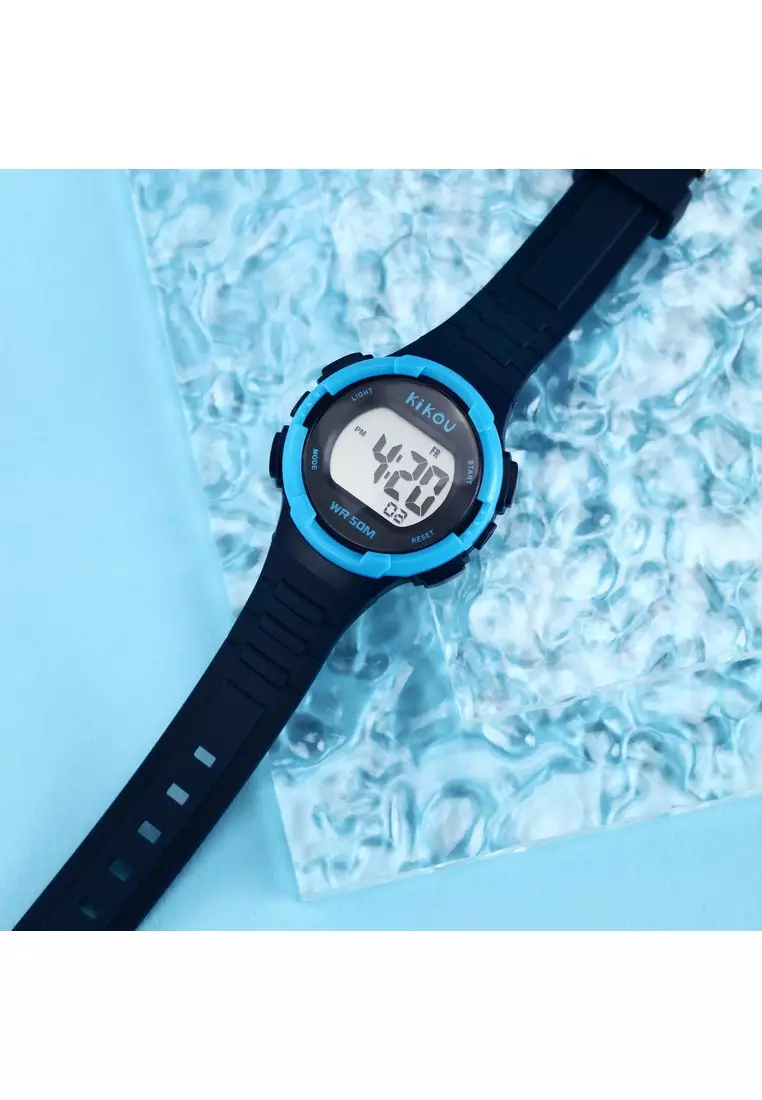 [Kids' Gift] Kikou NEON Collection 31mm Blue Dial Kids Digital Watch R4551107004