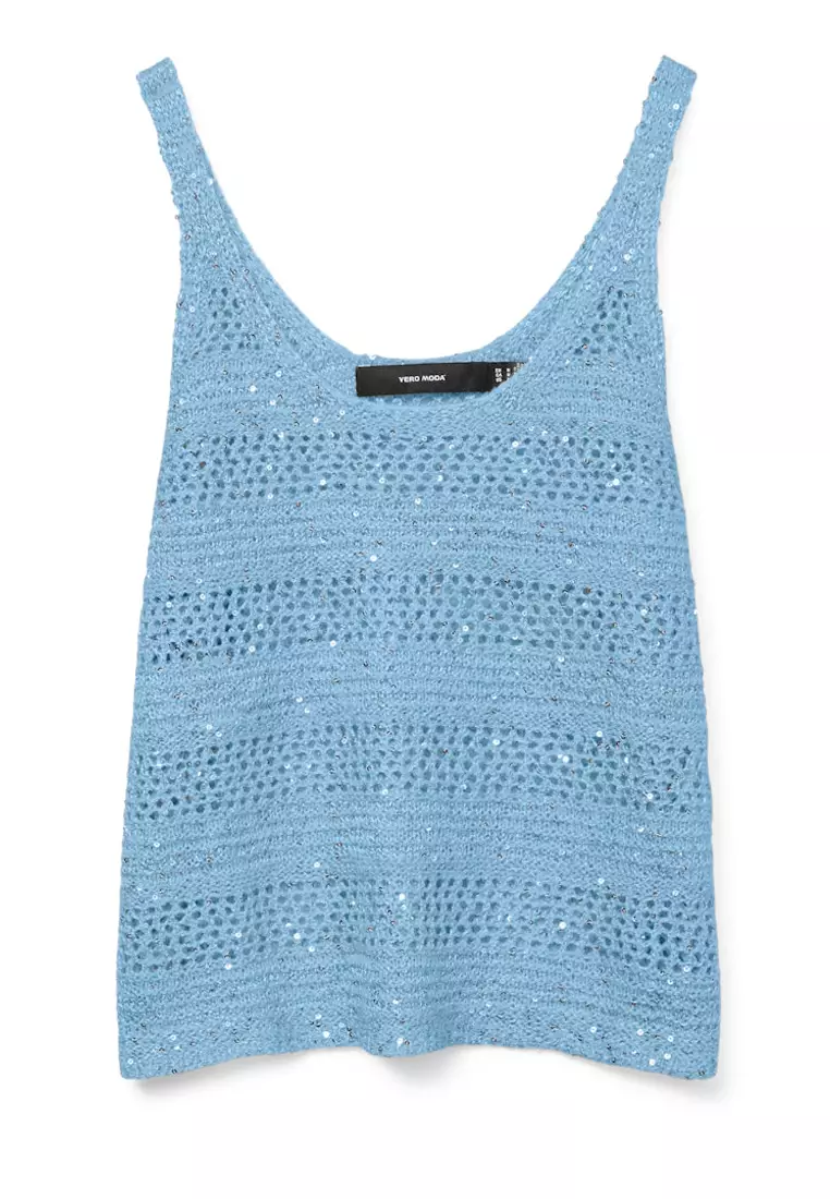 Openwork Sleeveless Top