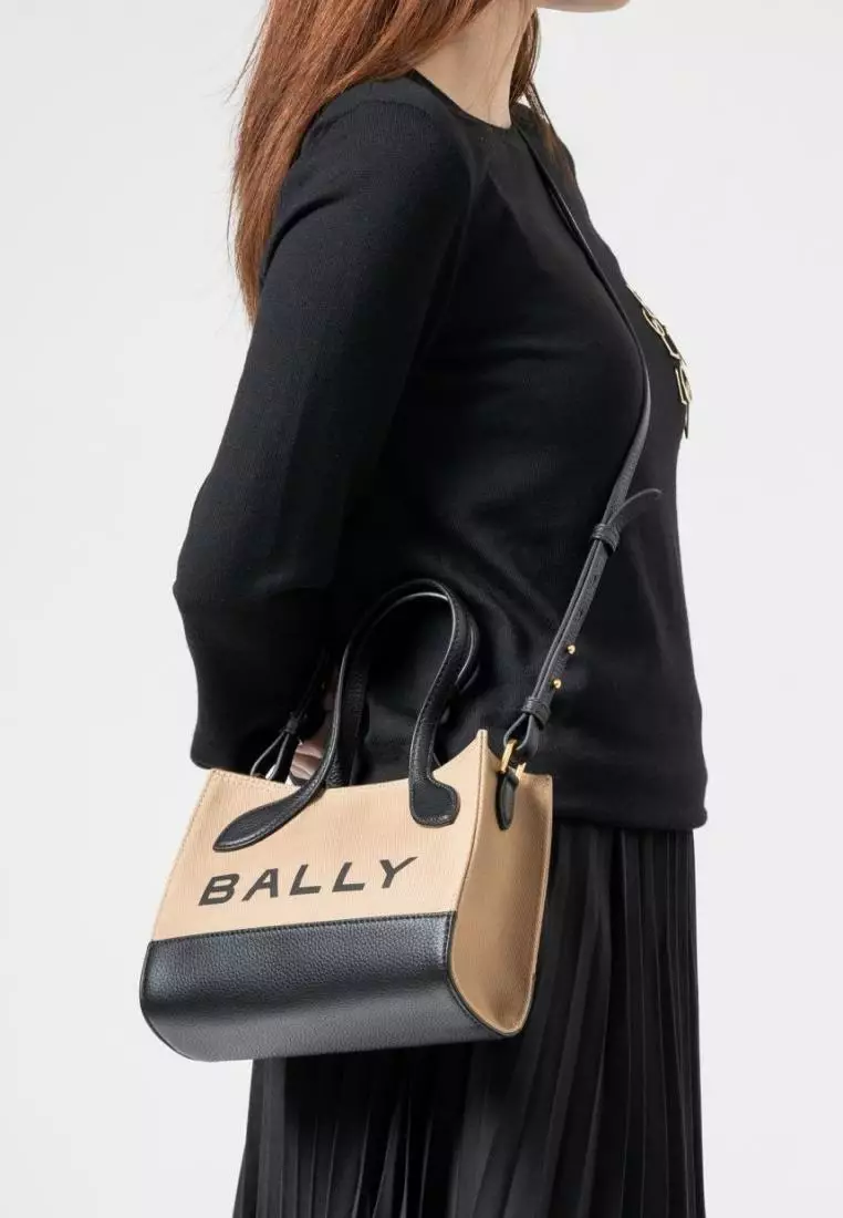 Bally Bar Minibag Sand Black