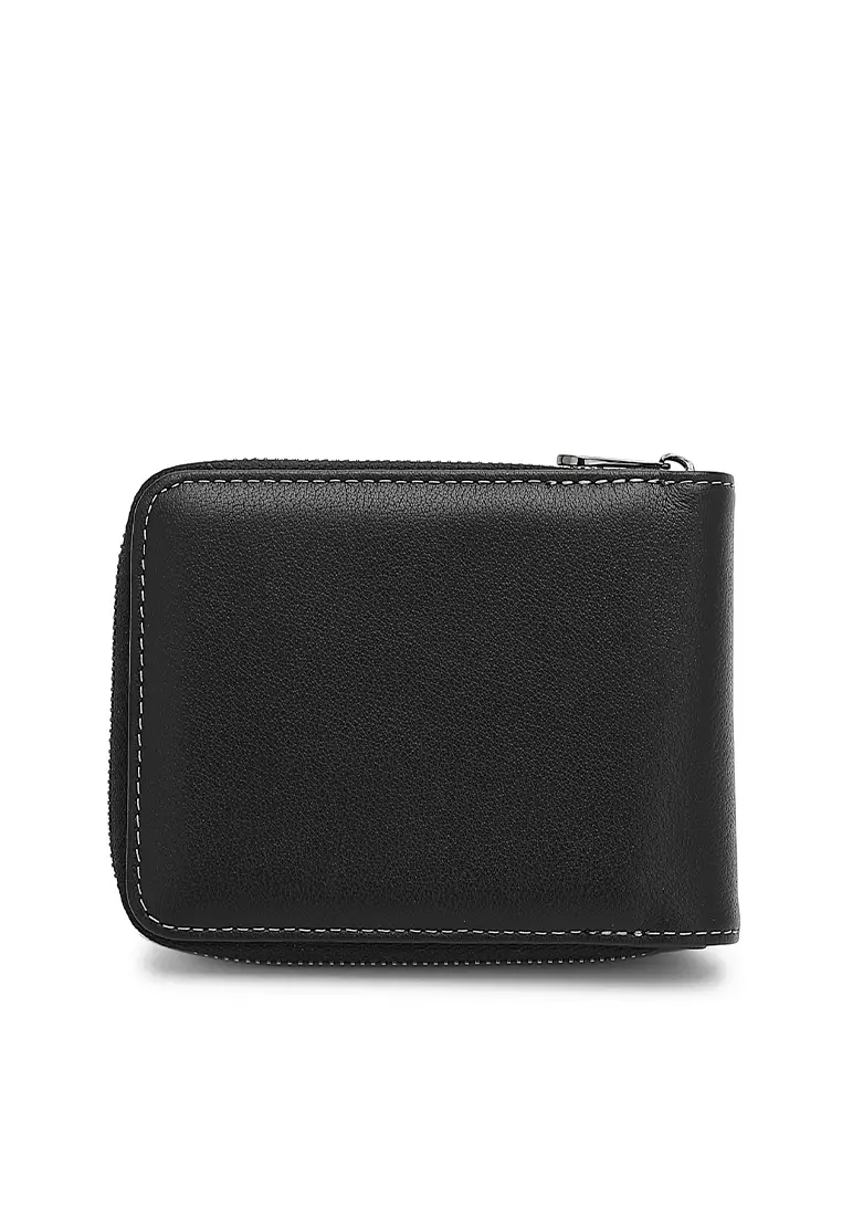 Men's Genuine Leather RFID Blocking Fortune Wallet (Genuine 皮具錢包) - 黑色