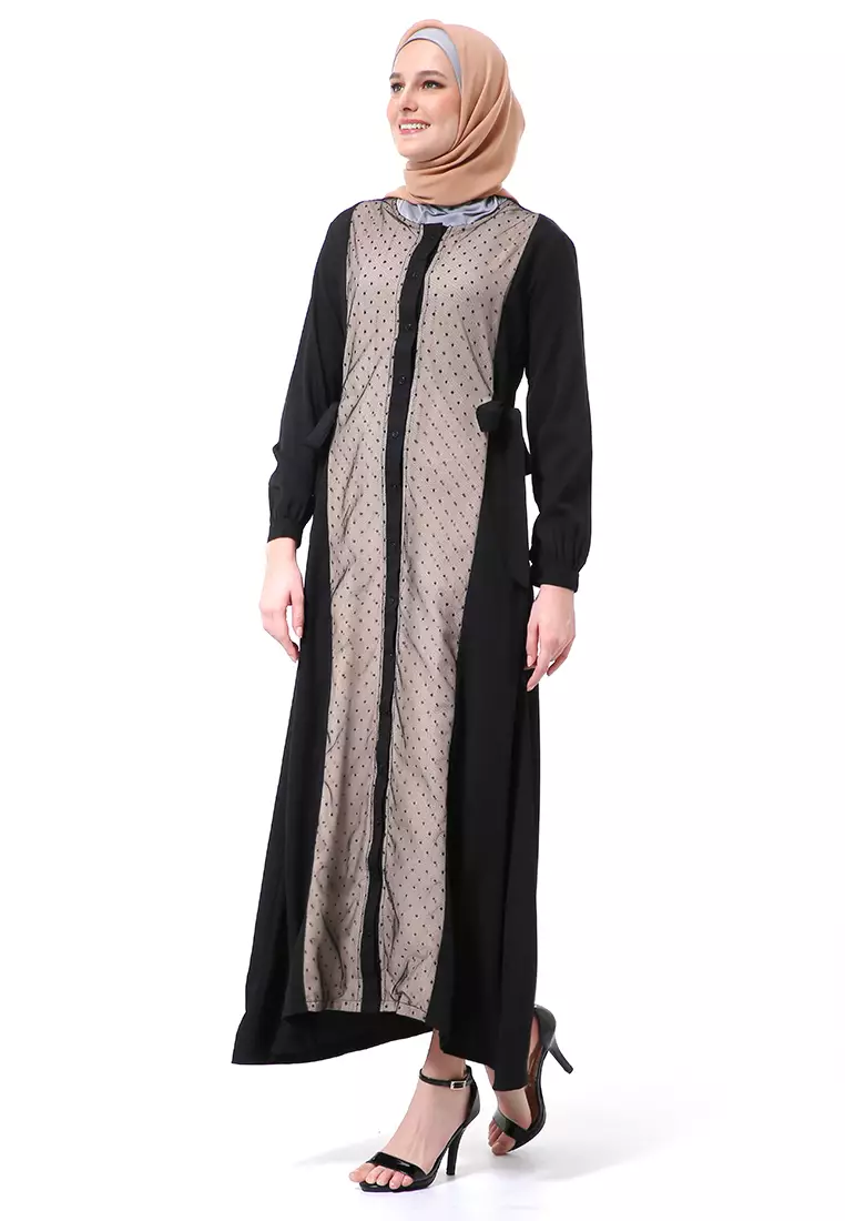 Palupi Dress Gamis Muslimah Wanita Lengan Panjang Regular Fit High Quality - Coksu