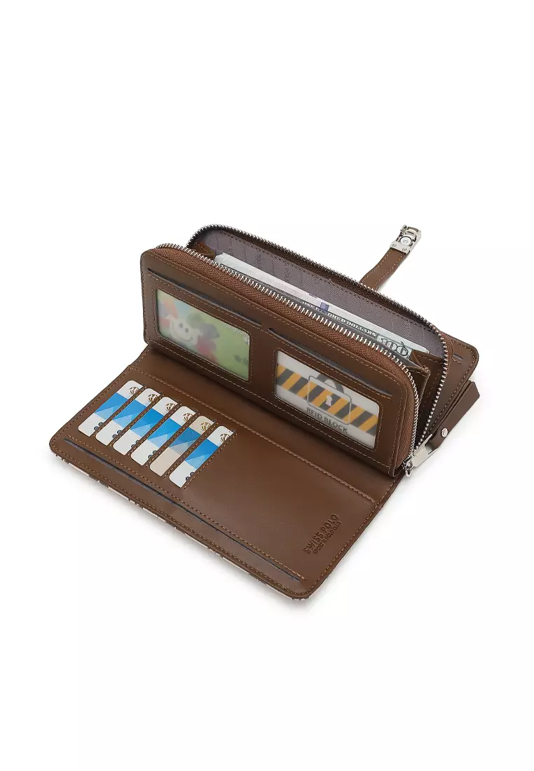 Women's Monogram Long Wallet / Purse (Dompet Panjang Wanita) - Cokelat