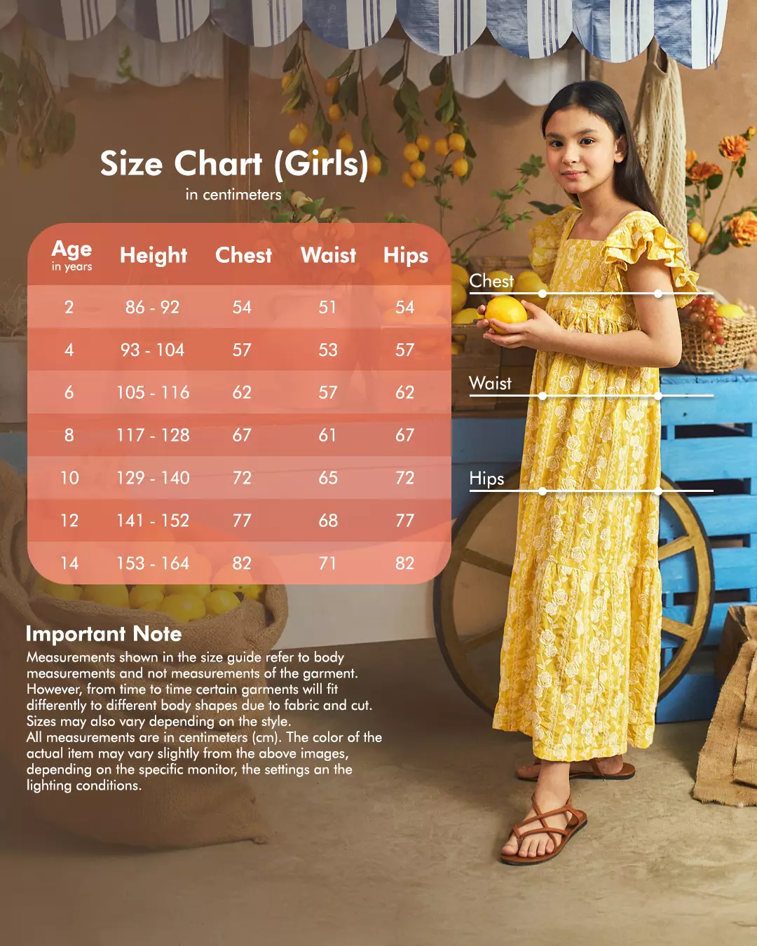 Gingersnaps Amalfi Dress Orange - Dress Anak Perempuan (Orange)