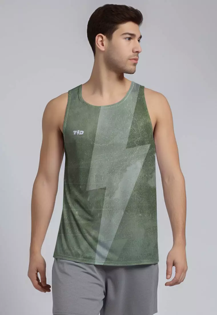 MSA75 singlet running pria tdbolt "speed endurance" hijau army aridrylite