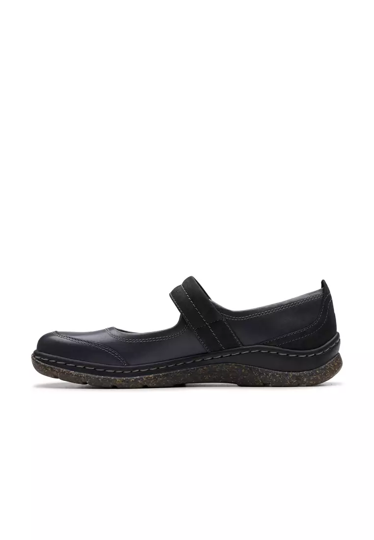 Womens Orlene Jane Mary Jane Black Leather - Wide Feet