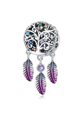 925 Signature silver 925 SIGNATURE Solid 925 Sterling Silver Tree of Life Dream Catcher Charm EC284AC8FD114AGS_1