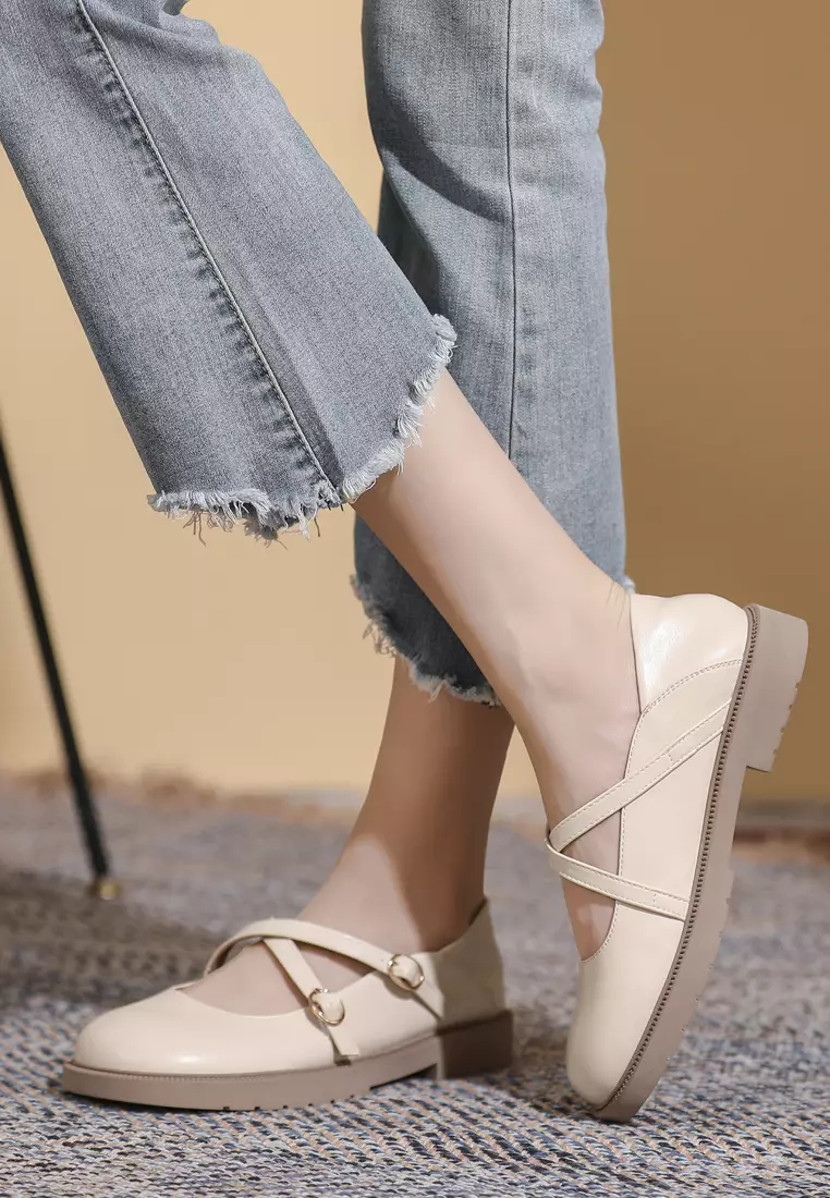 Cross Buckle Strap Mary Jane Shoes WW-T27