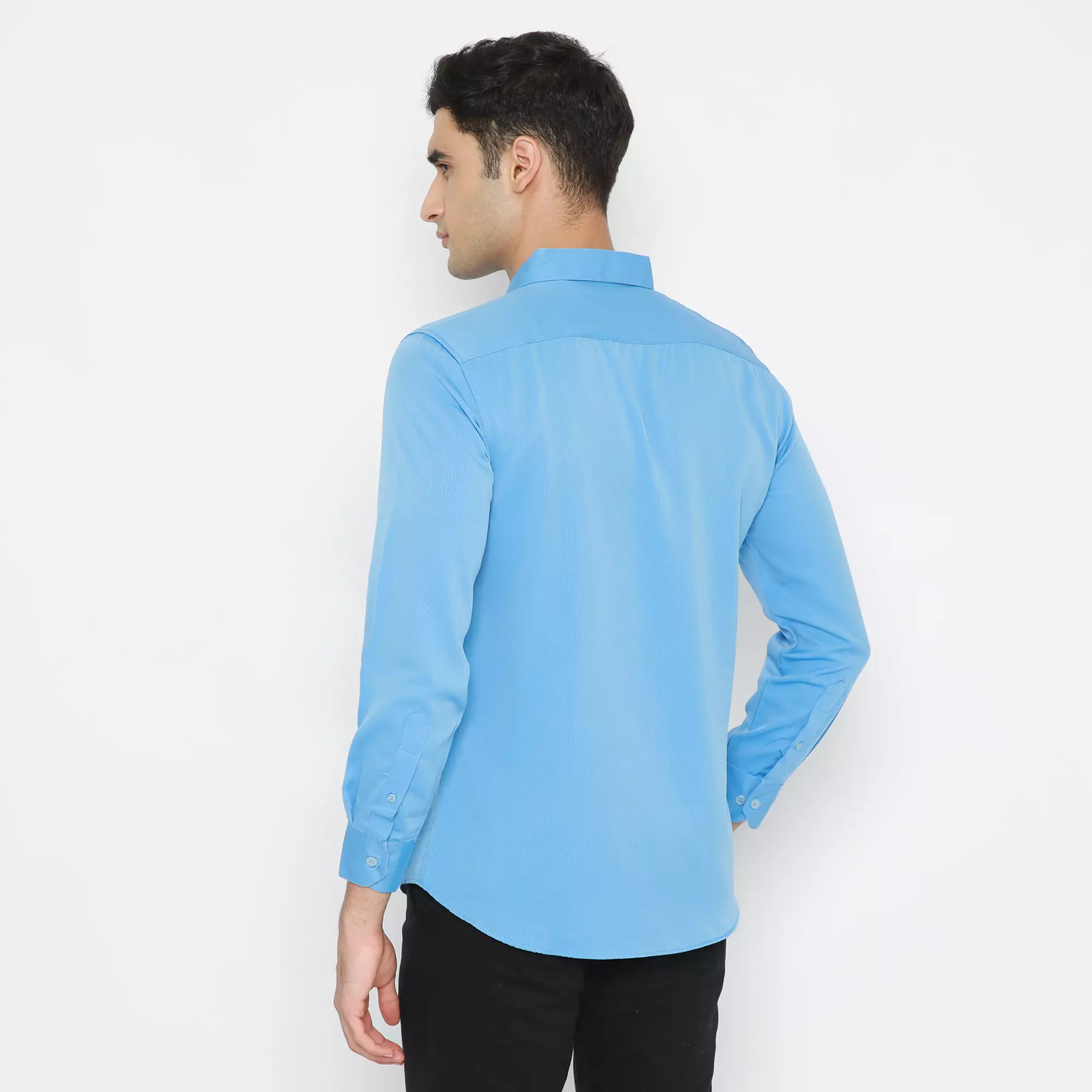 Platini Kemeja Pria Lengan Panjang Polos Polinosic Sky Blue 66105
