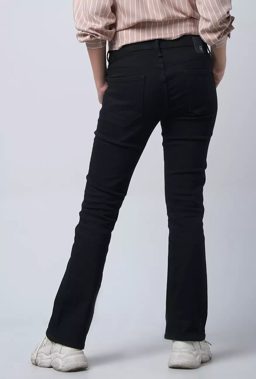 Celana Wanita Bootcut E5 Series Black Middle Waist