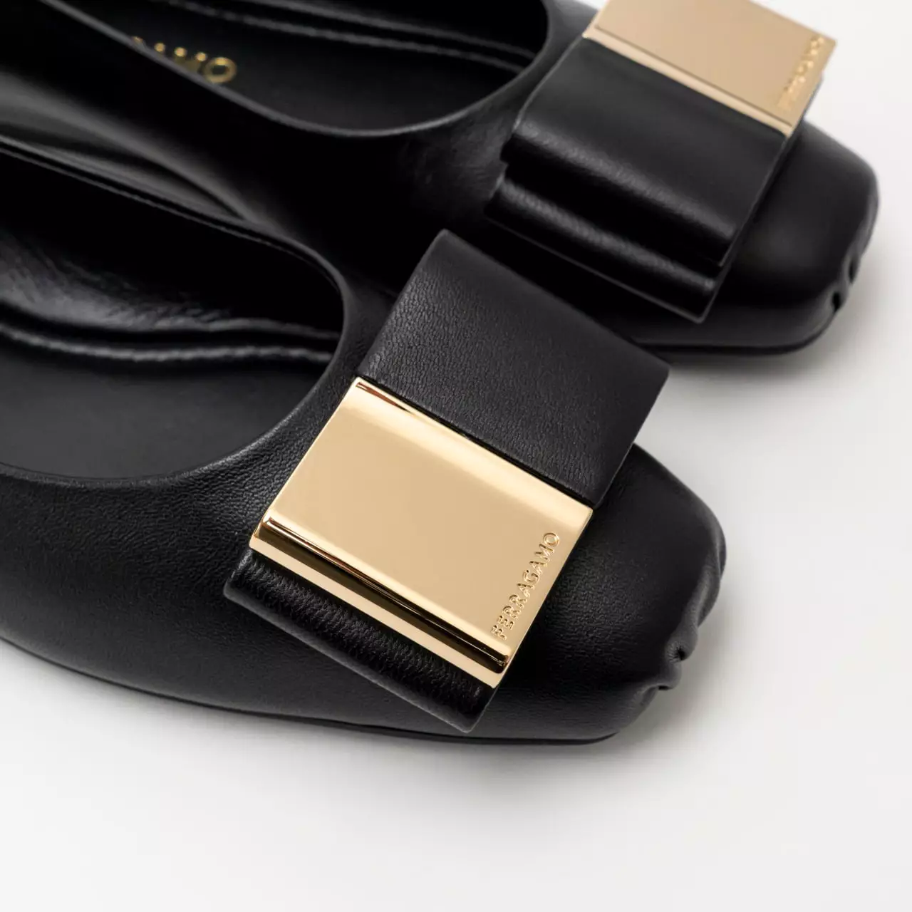 Ferragamo Black Flat Shoes