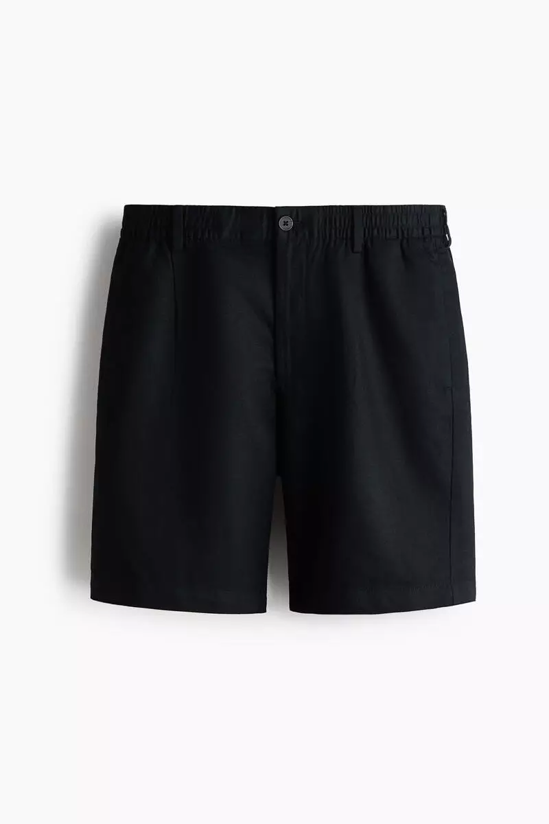 Relaxed Fit Linen-blend shorts