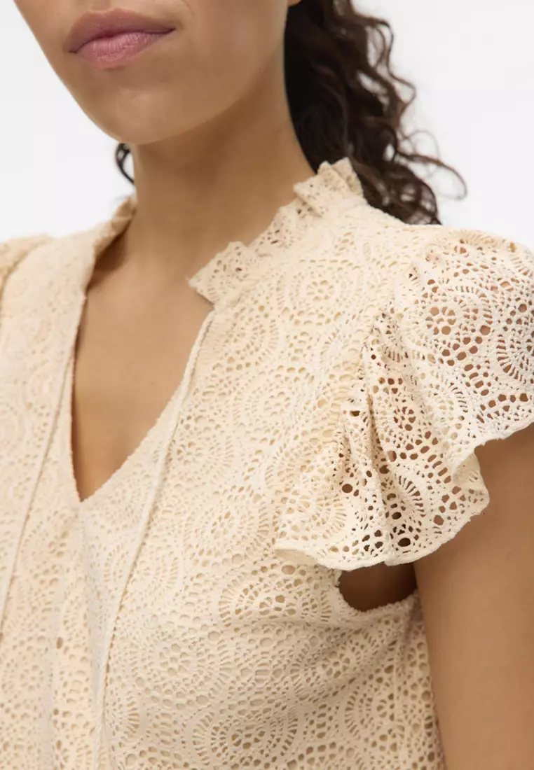 Maya Short Sleeve String Top