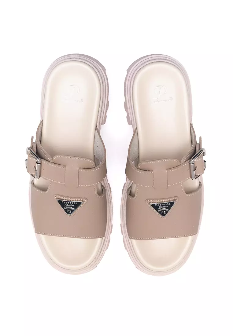 Jennifer Platform Sandal in Beige