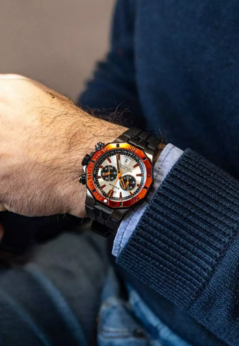 Buy Edox Edox Delfin Day Date Chronograph Swiss Made Automatic Men