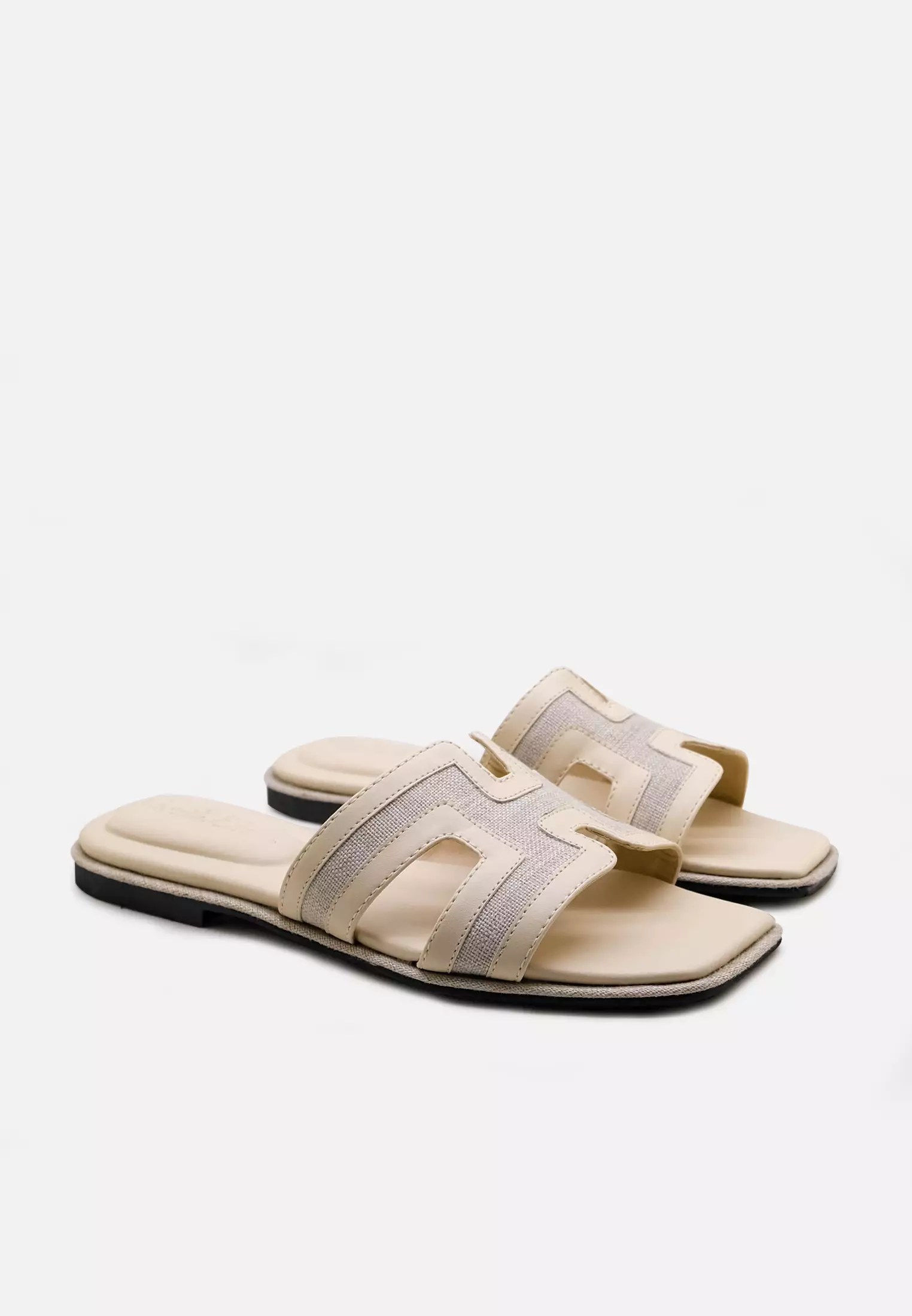 Harper Sandal Flat Slides Canvas Wanita