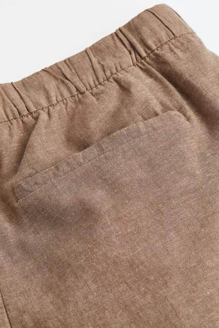 EQ Wave Linen Reg Trousers Smt