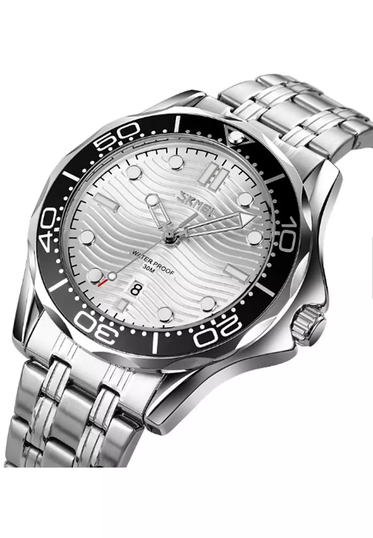 Jam Tangan Analog Pria Waterproof Strap Tali Material Stainless Steel GN79 ORIGINAL