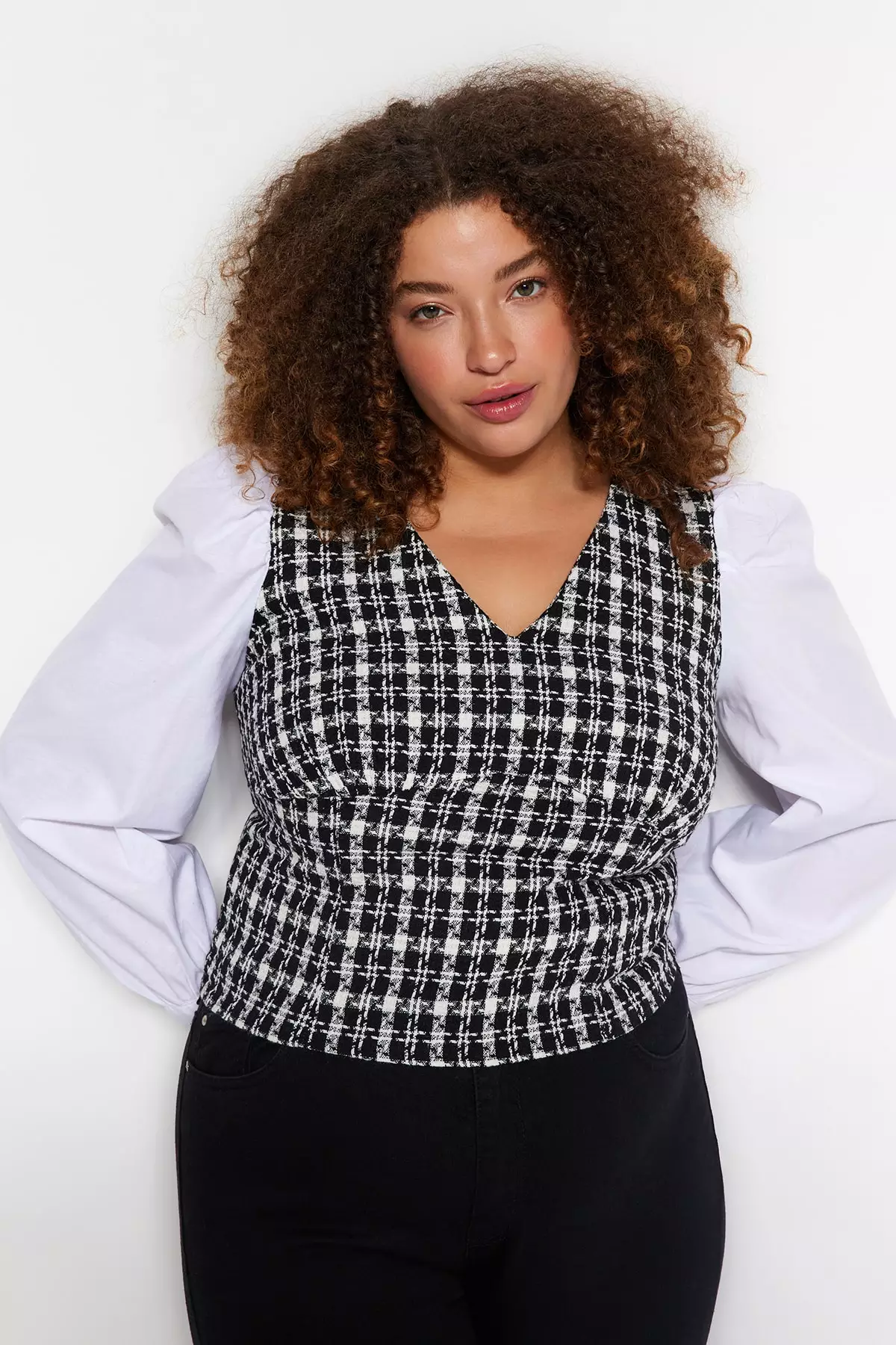 Plus size tweed on sale