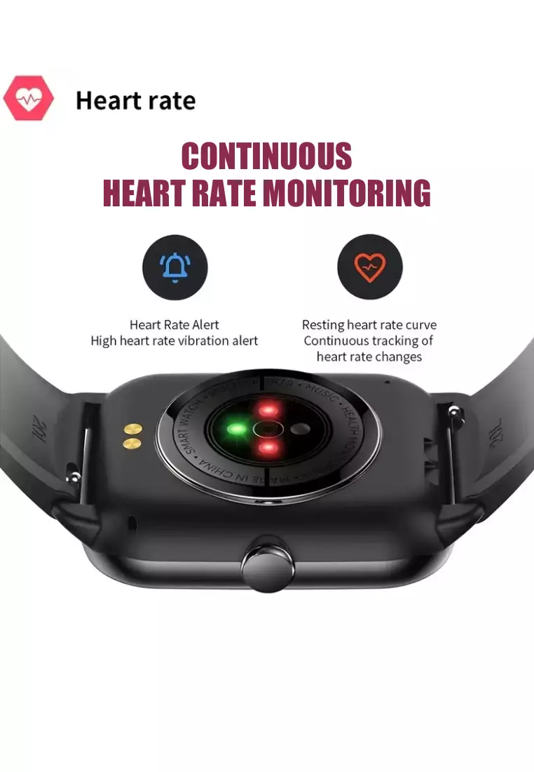 Chinese New Year Special limited series IOS/Android Black SmartWatch with 2 Rubber Straps