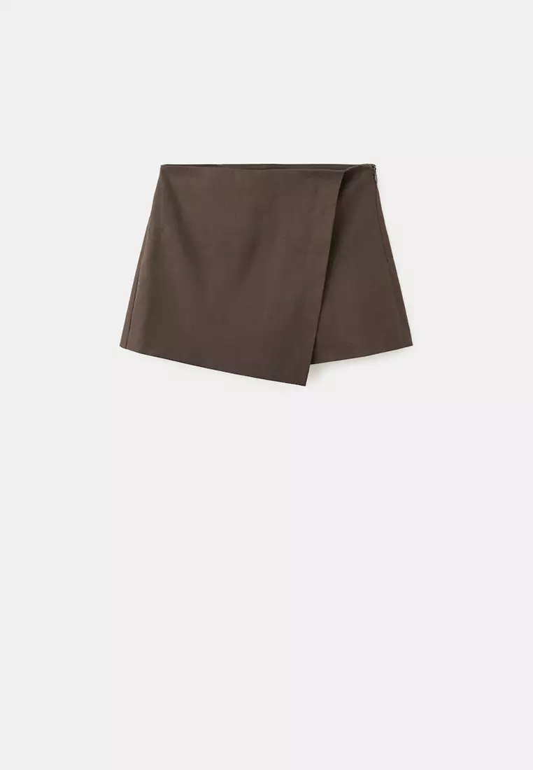 Linen-Blend Skort
