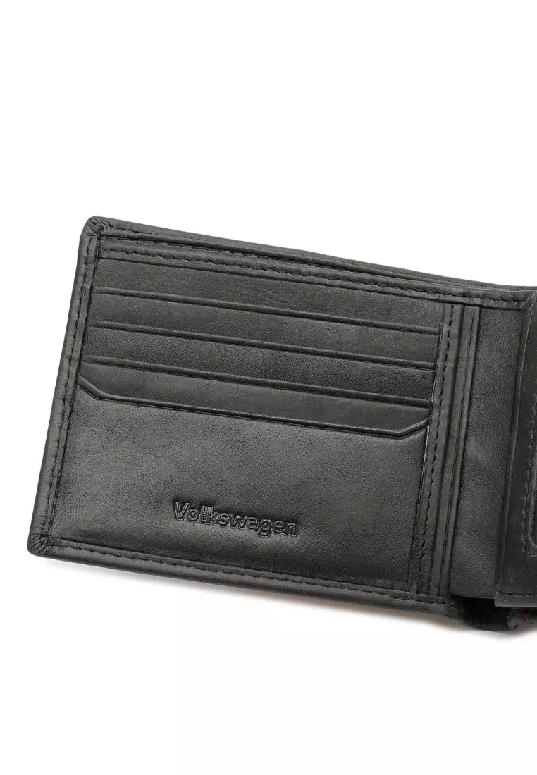 Men's RFID Bi Fold Genuine Leather Short Wallet