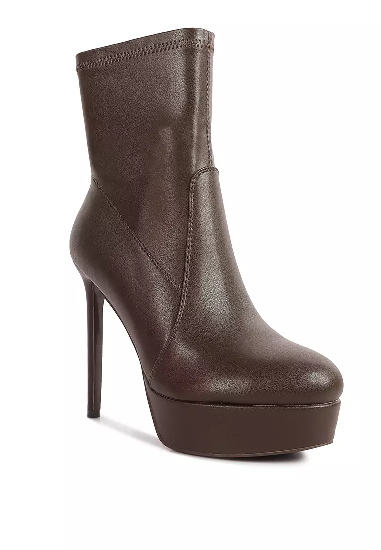 Womens brown heeled boots cheap