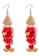 Sunnydaysweety red Shell Fish-Shaped Long Earrings A21032403RD 3A83FAC794292DGS_1