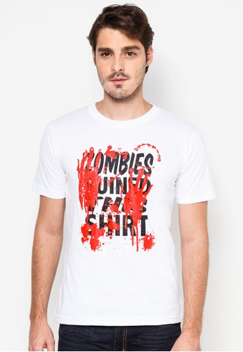 殭屍zalora時尚購物網評價主題設計TEE, 服飾, 印圖T恤