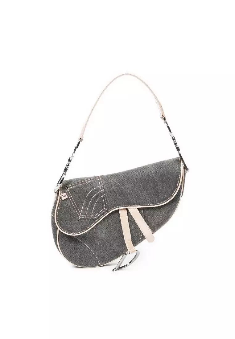 dior saddle pouch grey