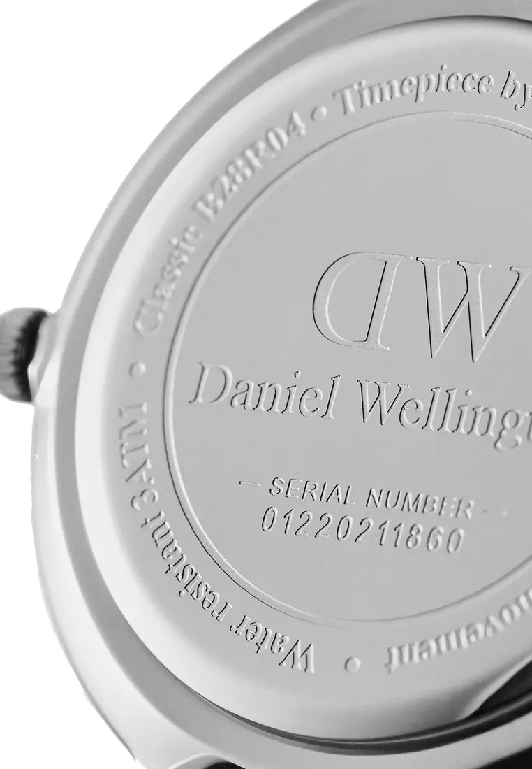 Petite Sterling White Watch 28mm - Silver - Mesh strap - DW Watch for women - Fashion watch