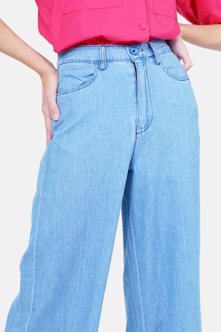 Celana Jeans Wanita Alexa Light Blue Chambray