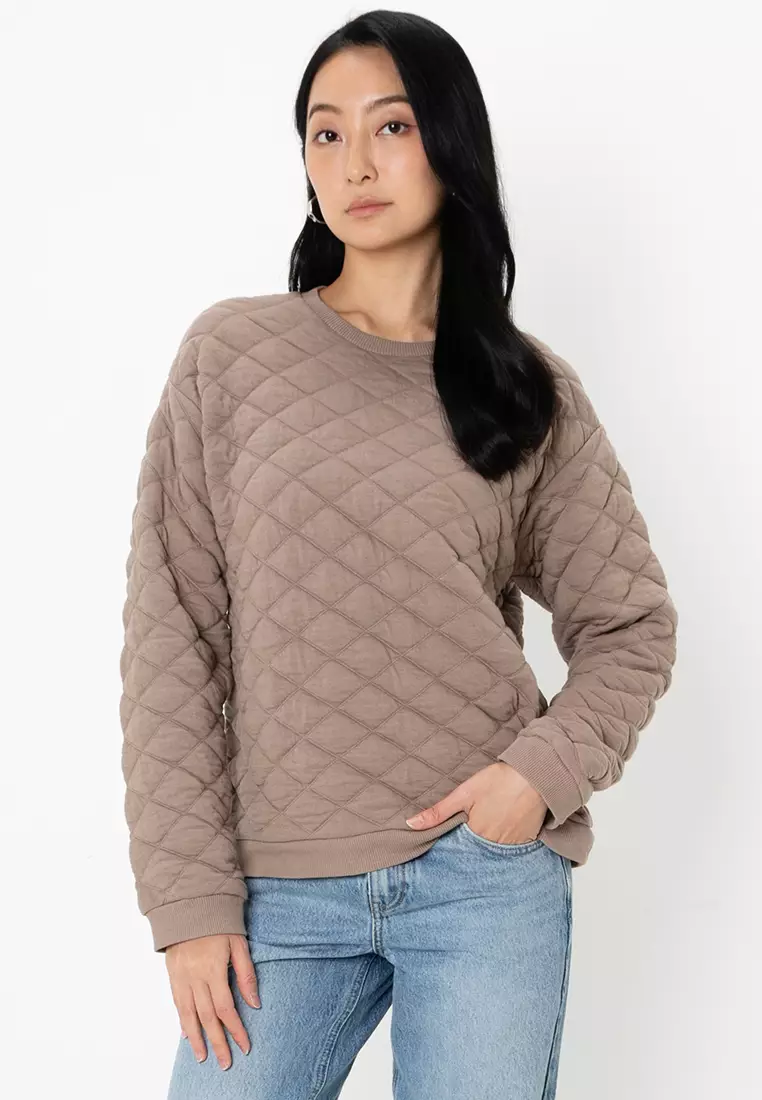 Zara quilted sweatshirt deals