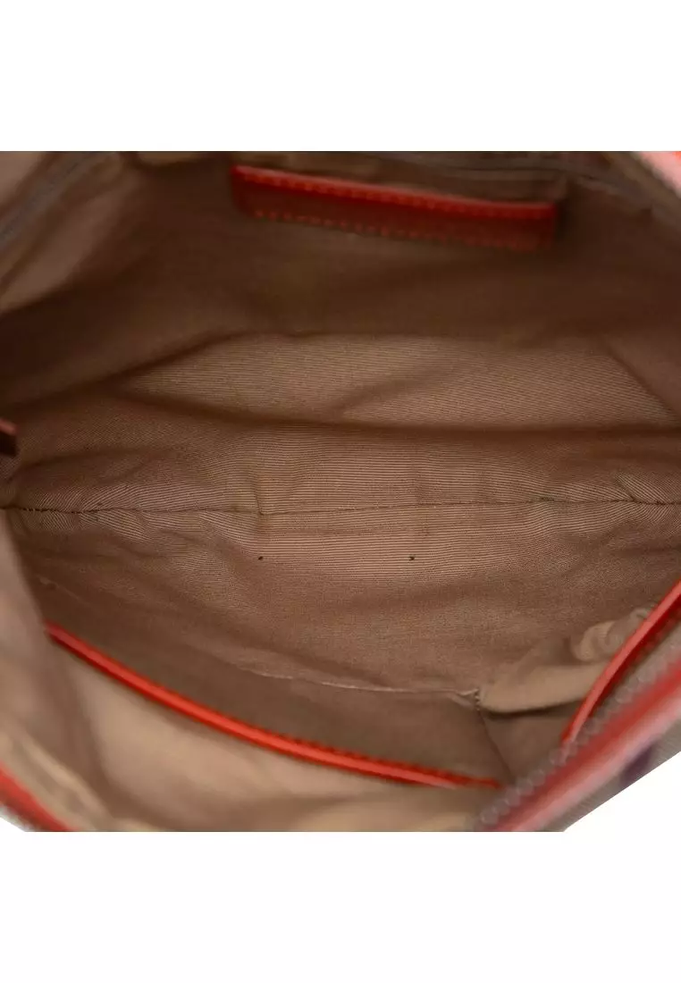 Pre-Loved Burberry Supernova Check Coated Canvas Dryden Crossbody