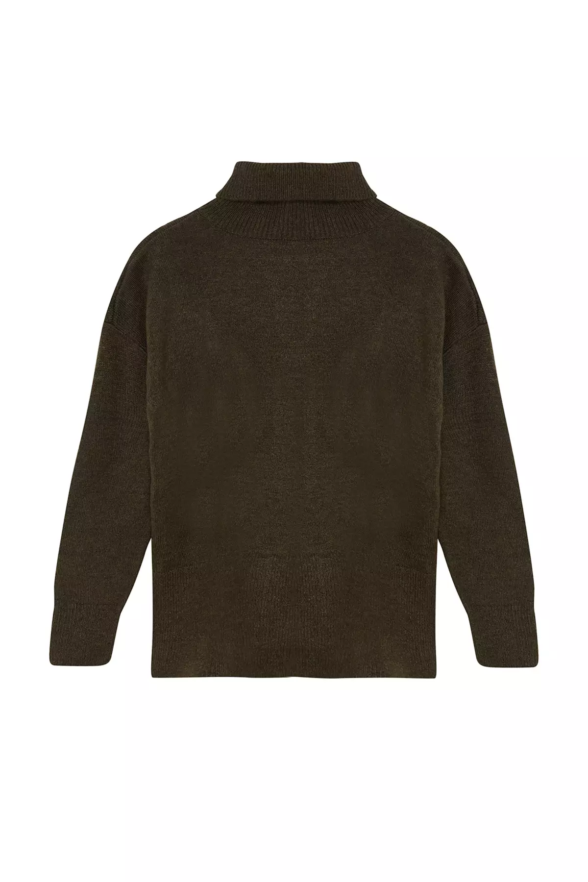 Khaki Soft Texture Wide Pattern Knitwear Sweater TWOAW20XS0026