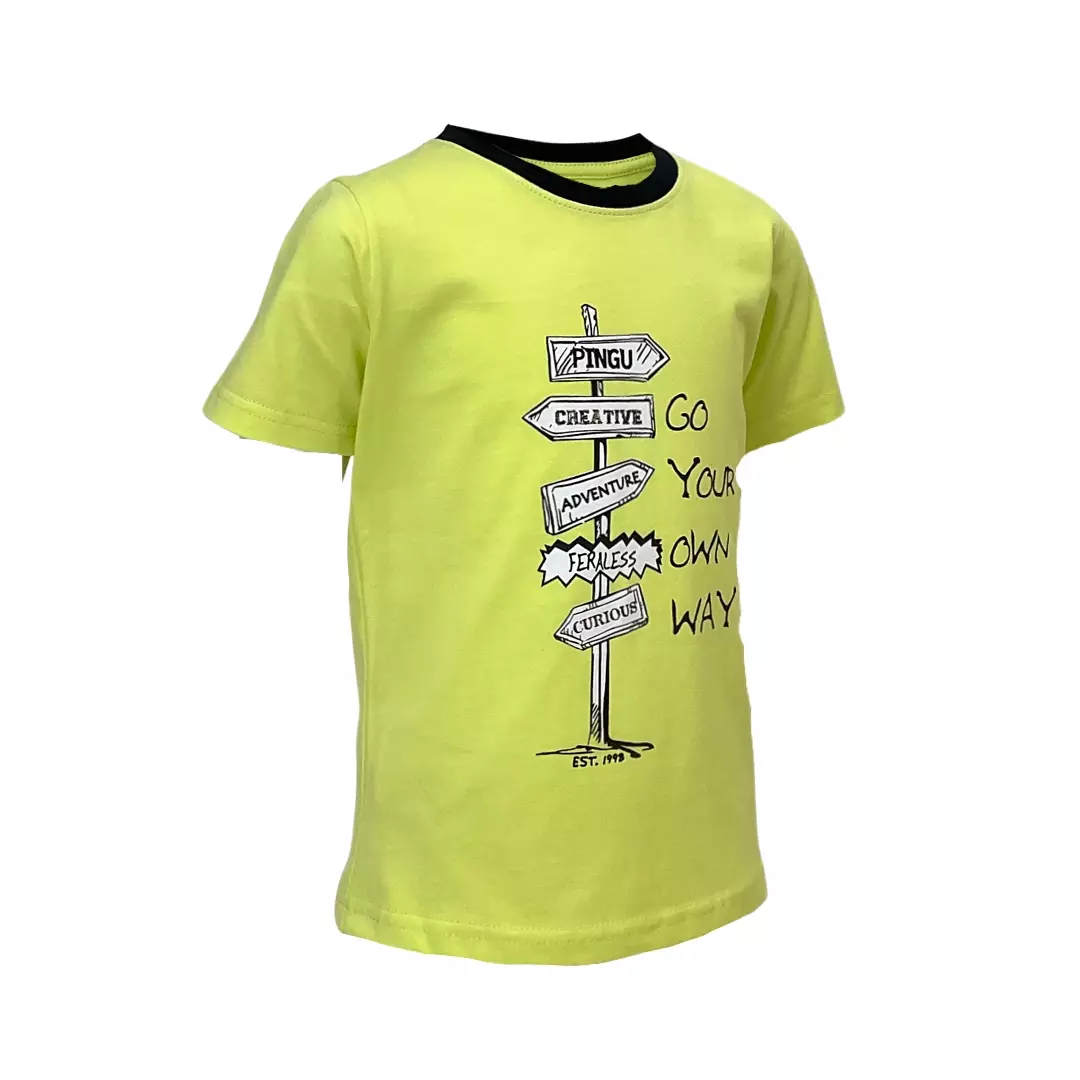 Pingu Kaos Anak Laki Laki Sablon Lime 92000532
