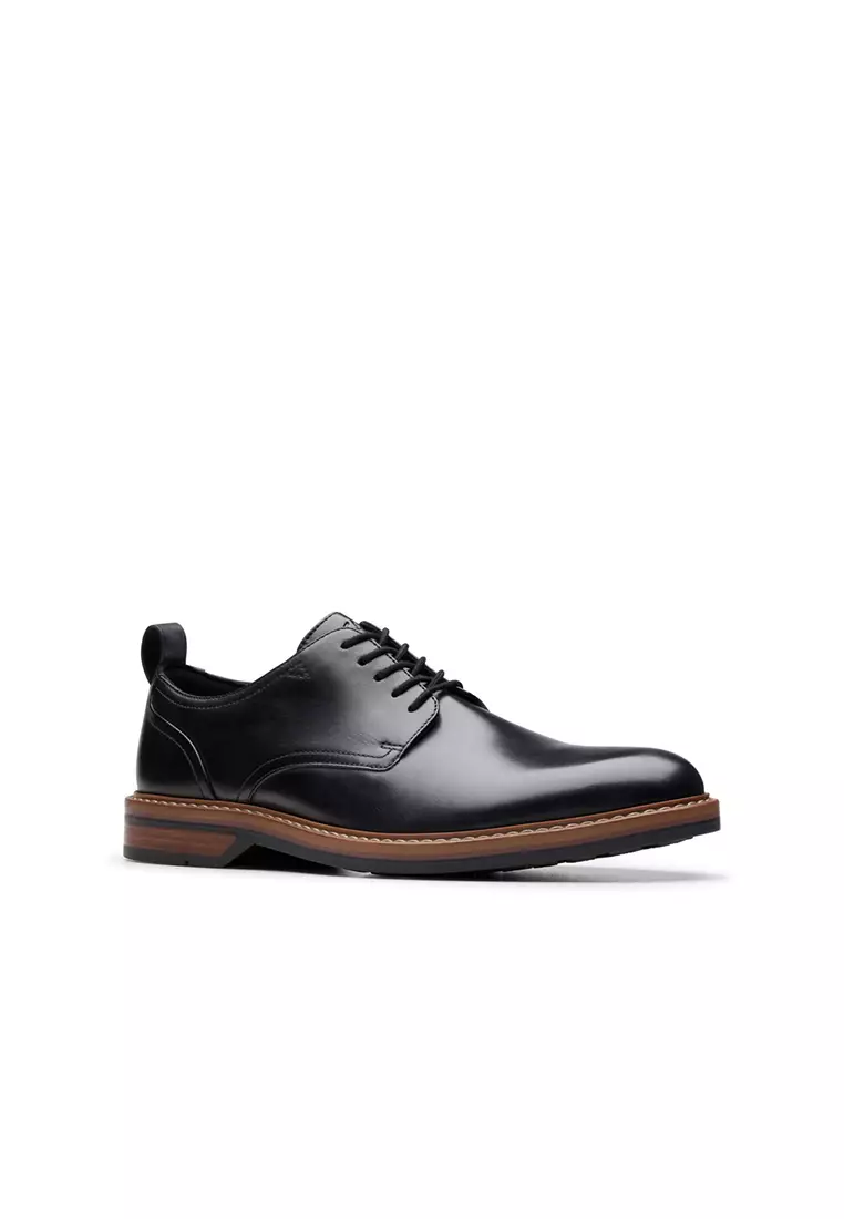 Mens Aldwin Lace Oxford Shoes - Black Leather