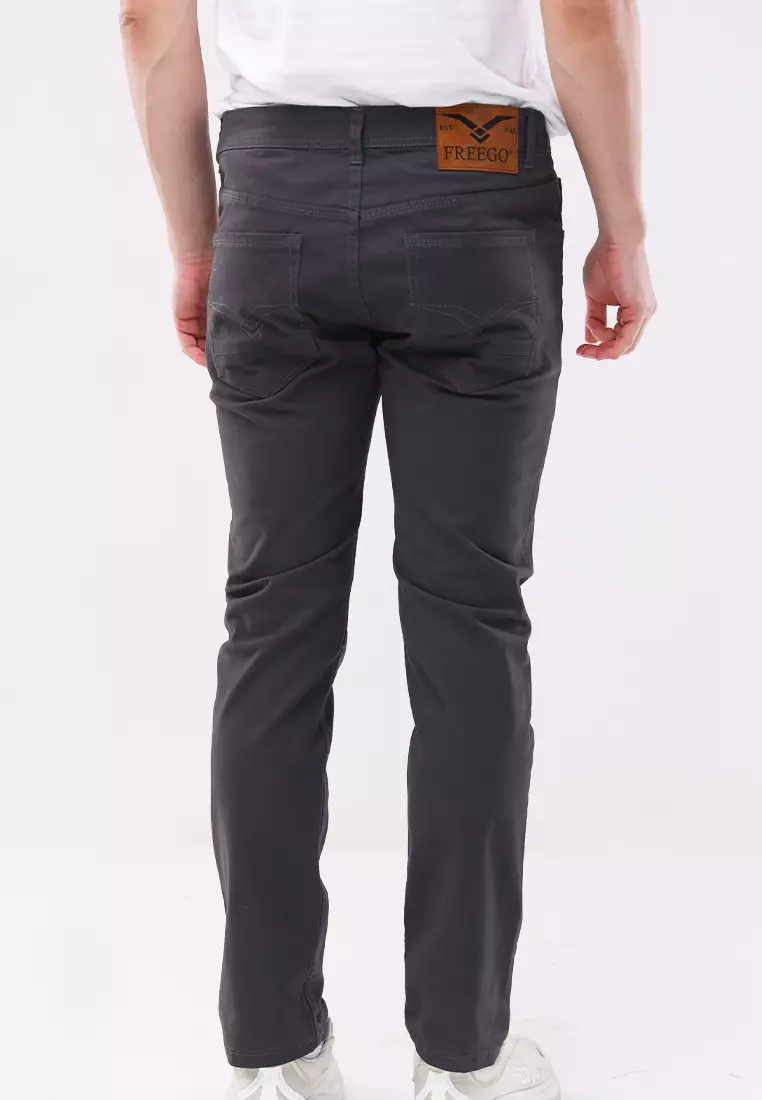 Colored Long Pants Slim Tapered Stretch