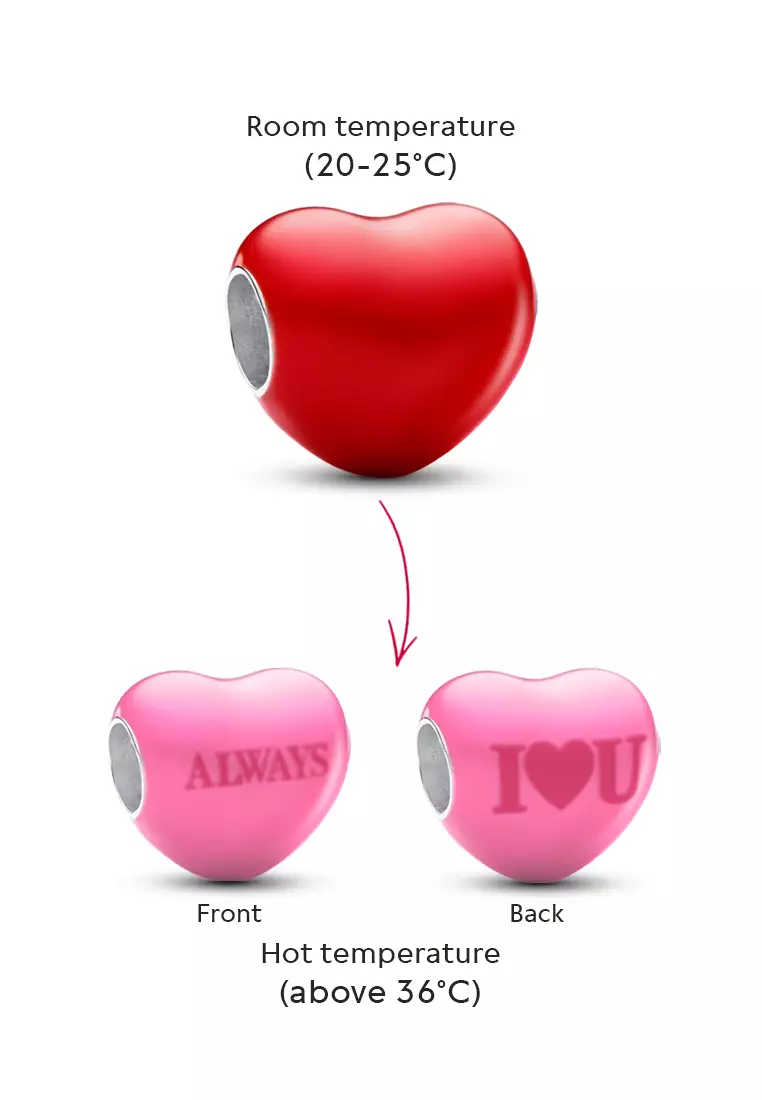 Buy PANDORA Pandora Colour-changing Hidden Message Heart Charm Online ...