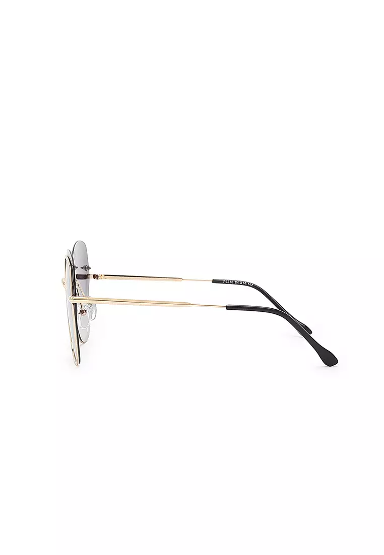 Unisex Polarized Square Sunglasses - Gold / Grey