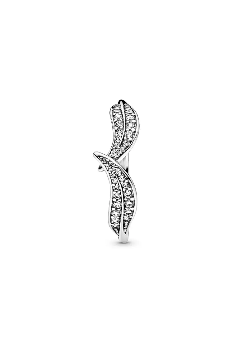 Pandora sparkling leaves ring shop