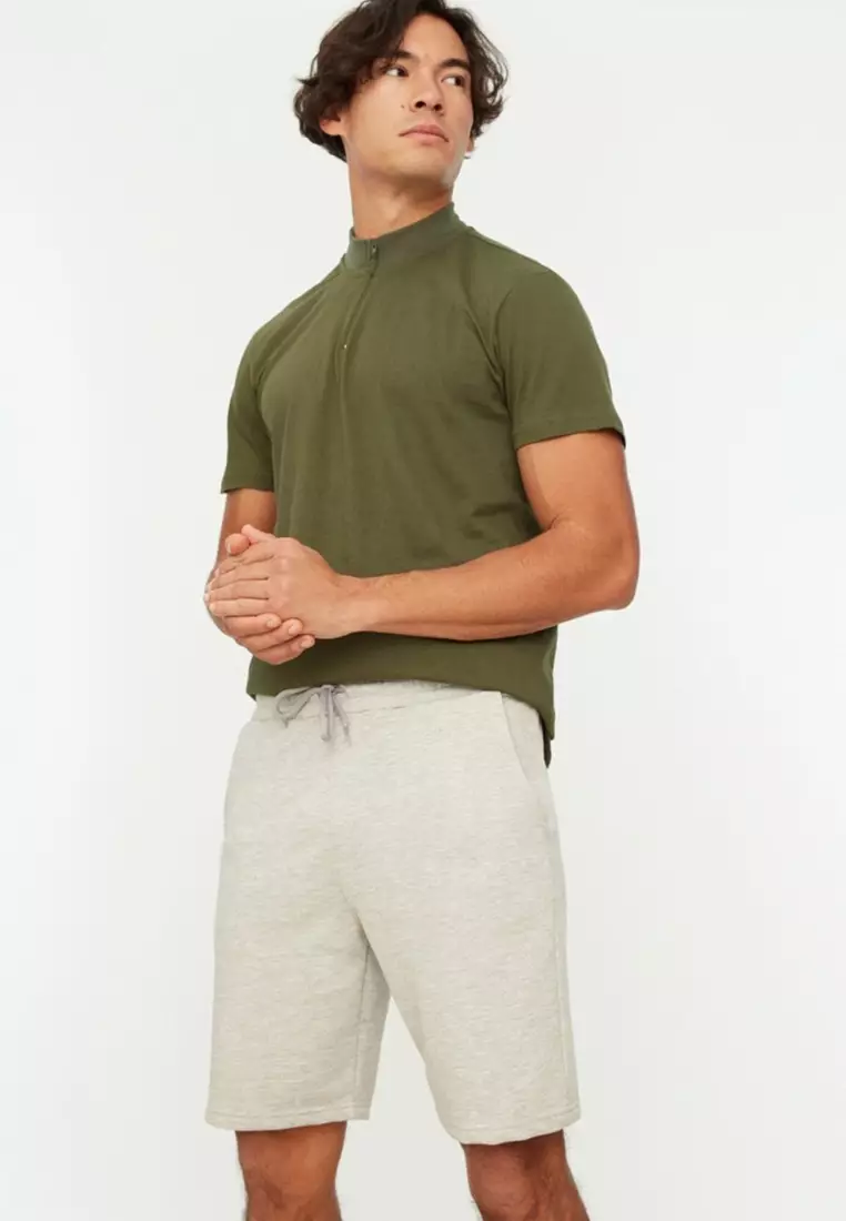 Multicolored Basic Regular Cut Straight 2 Pack Shorts TMNSS21SR0095